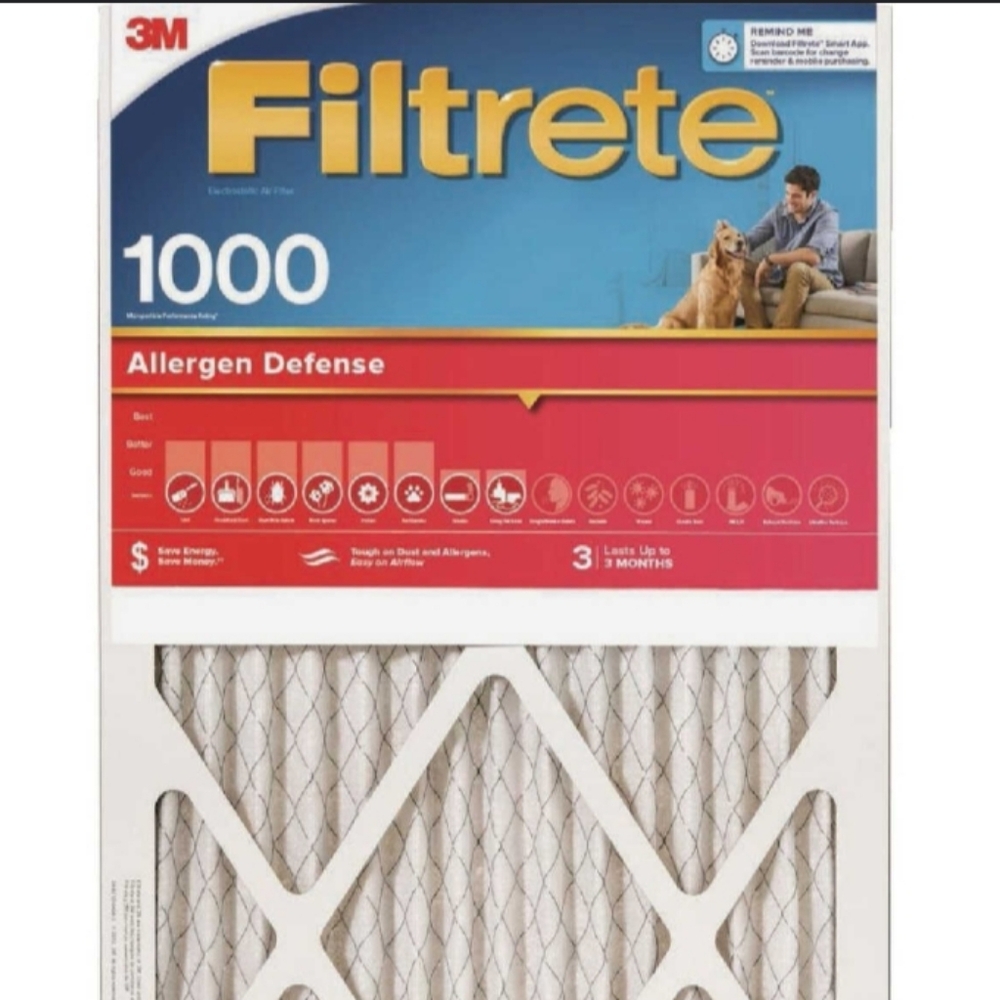 3M Filtrete Allergen Defense Filters 18x20x1 Qty4 Central AC Air Conditioner